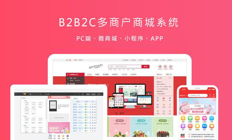 b2b2c多用户商城网站建设开发